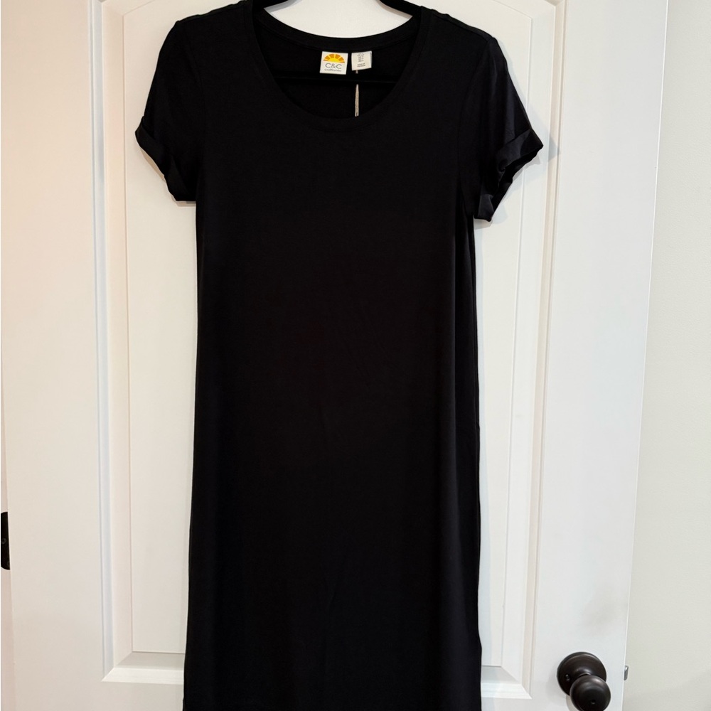 C&C California Elegant Black Midi Dress